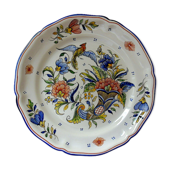 Desvres earthenware plate decorated in Rouen