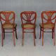 3 chaises Thonet N° 642 de 1910 "rare modéle papillon"