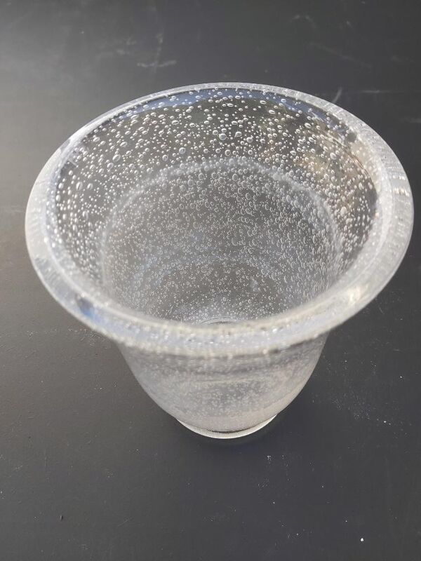Vase Daum bullé années 50