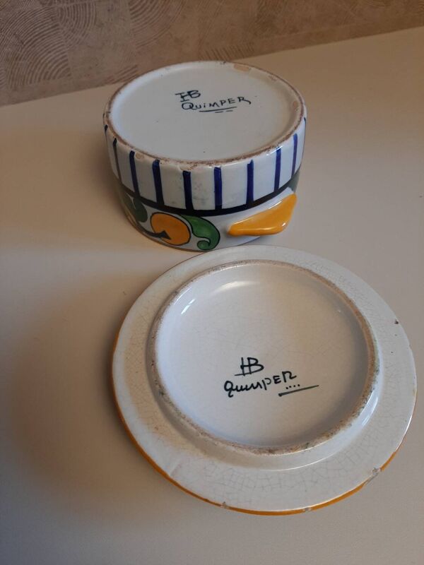 Rare bonbonnière art déco HB HENRIOT Quimper