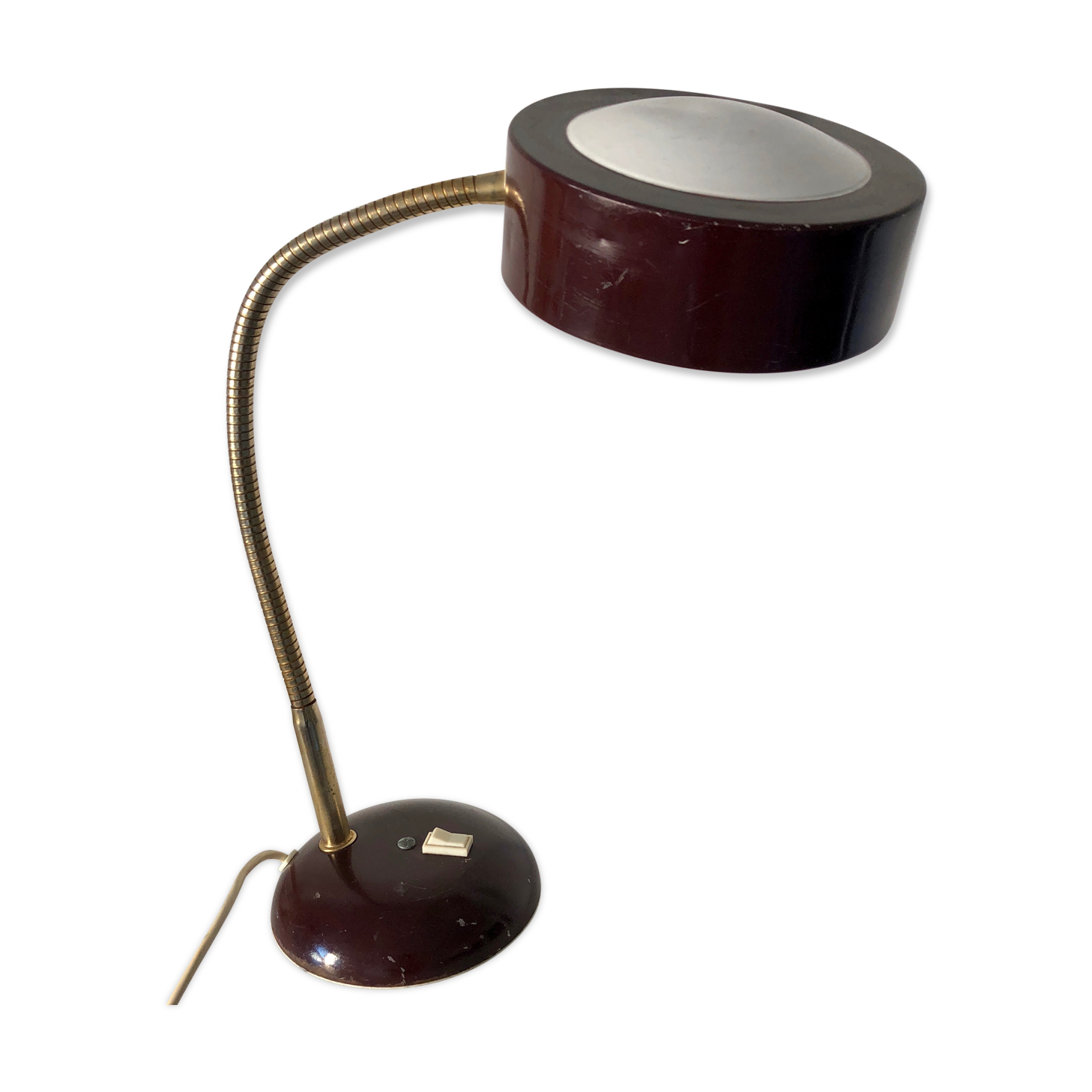 Lamp red garnet Jumo vintage 1970