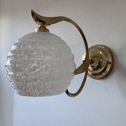 Lot 2 old vintage clichy glass sconces