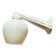 Swan neck wall light in ceramic with an opaline white glass globe.