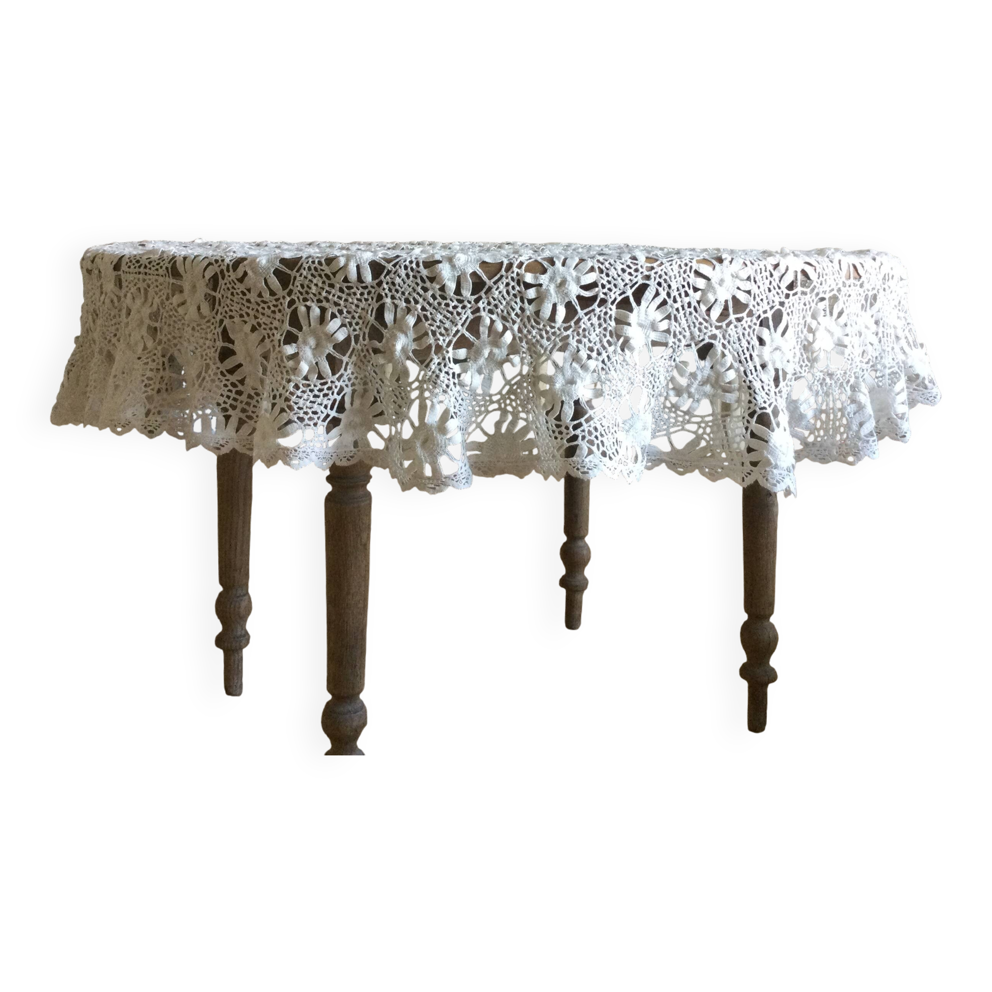 Antique crochet tablecloth