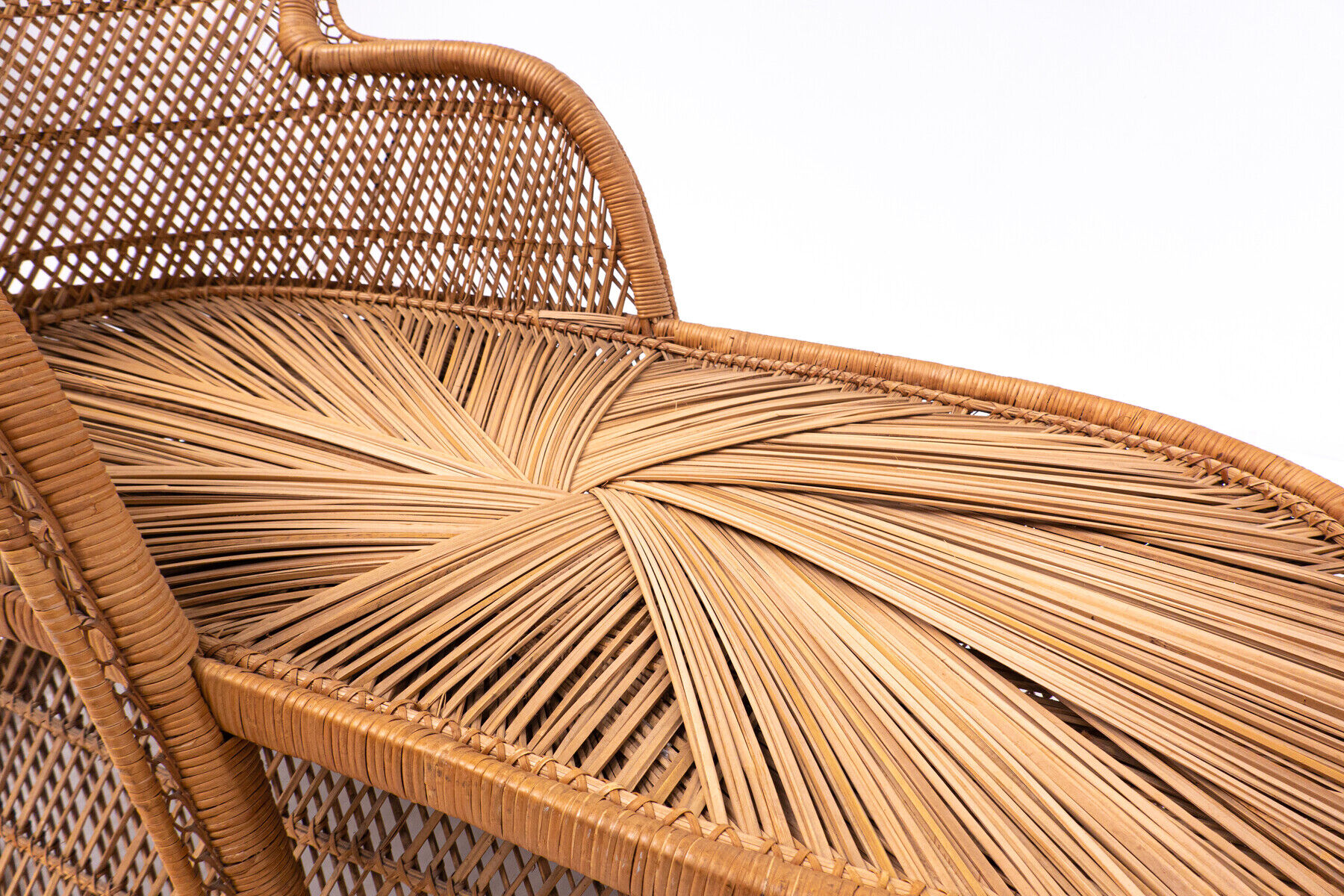 Mid-century rattan daybed, Italy 1940s