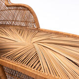 Mid-century rattan daybed, Italy 1940s