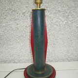 Leather lamp pique saddle brass 1950