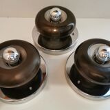 Set of 3 vintage space age sconces 60/70