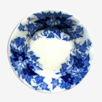 Dessert plate of Sarreguemines model BRYONIA, blue ivy décor