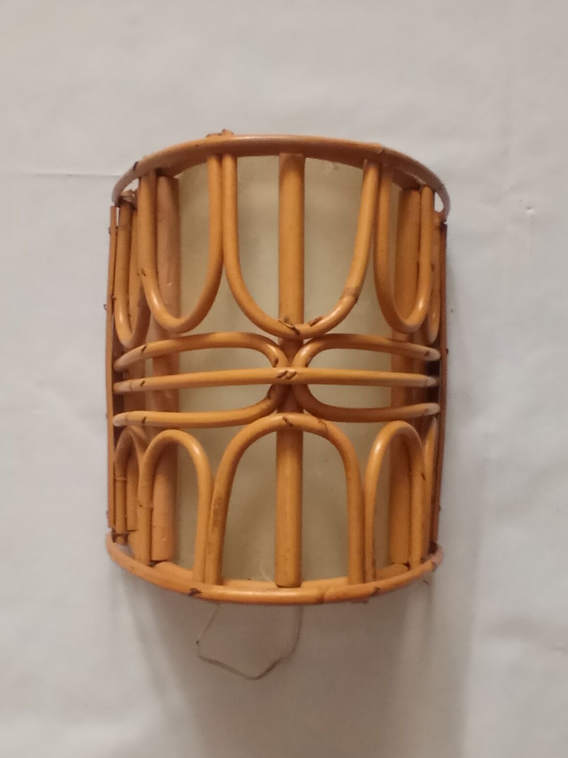 Vintage bamboo wall lamp