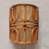 Vintage bamboo wall lamp