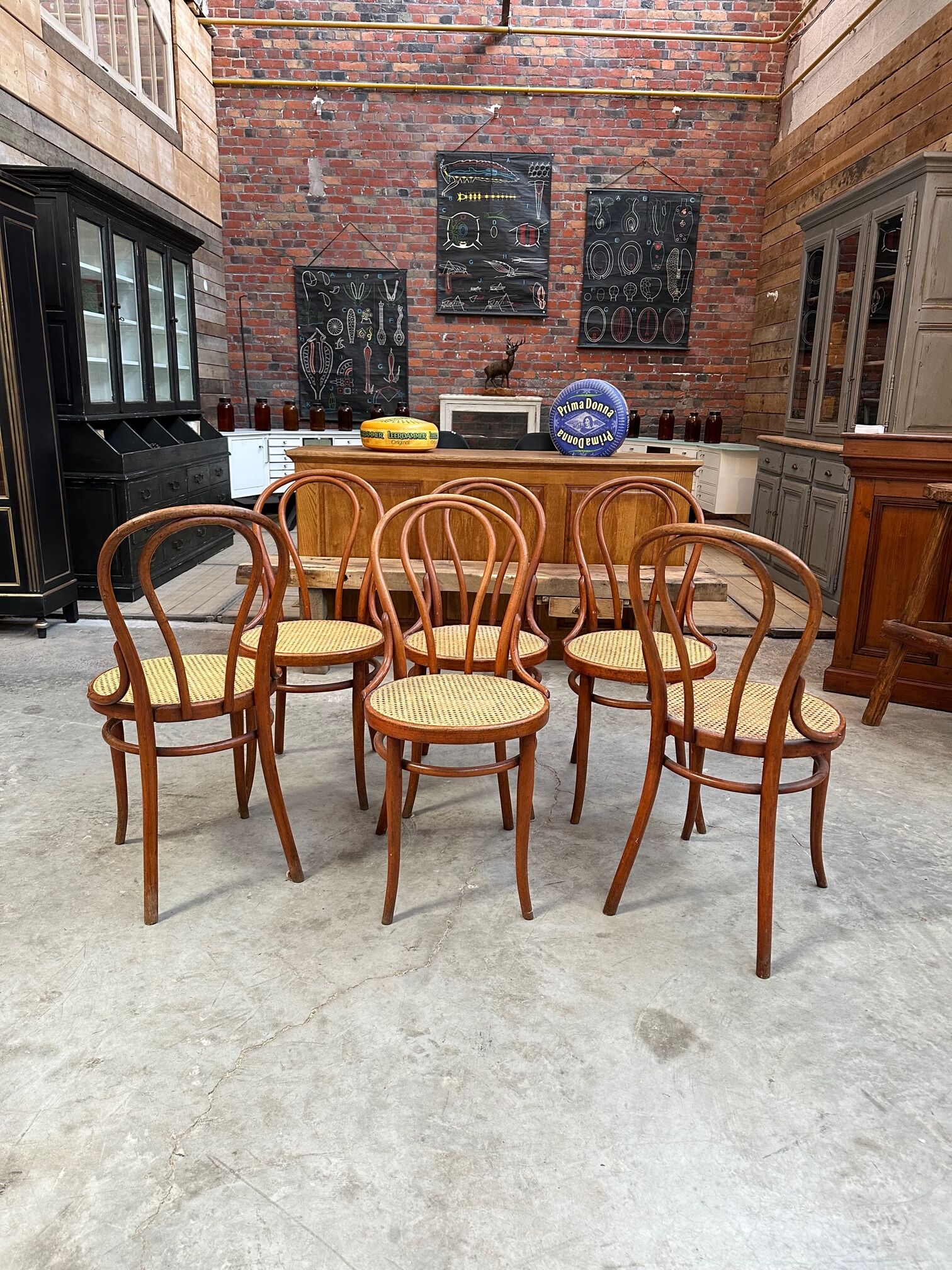 Suite of 6 bistro chairs