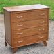 Vintage oak chest of drawers feet compass 4 drawers from the 50s