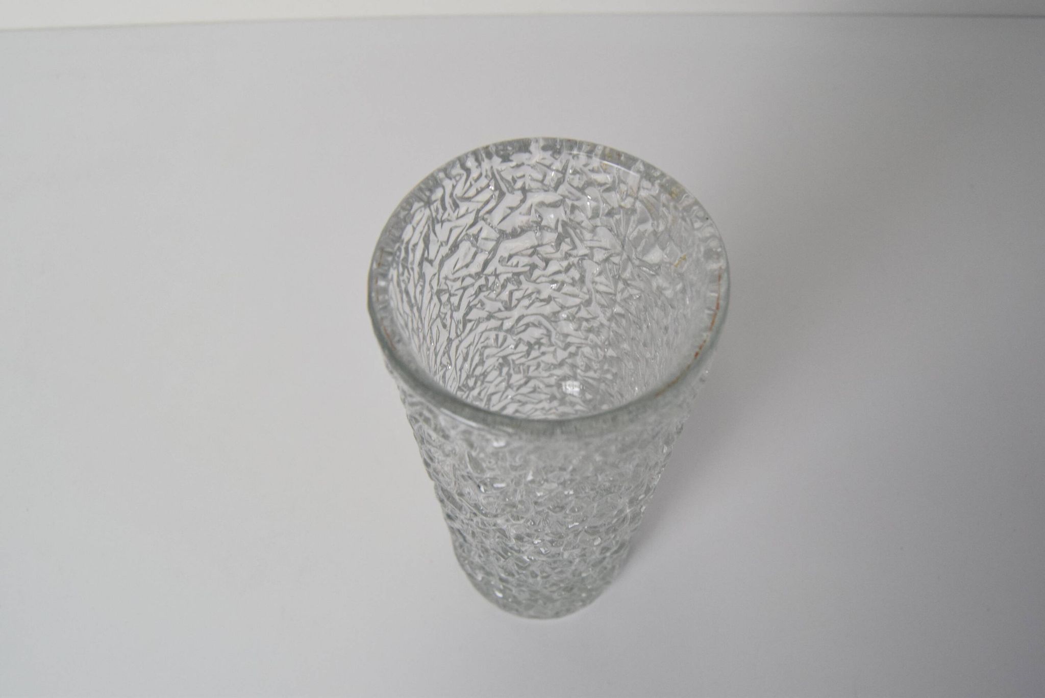 Vintage Pressed Glass Vase by Václav Hanuš for Sklo Union Libochovice, 1970's.