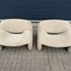 2x Artifort Groovy F598 Pierre Paulin, Pierre Frey: Chenille Igor (Sable)