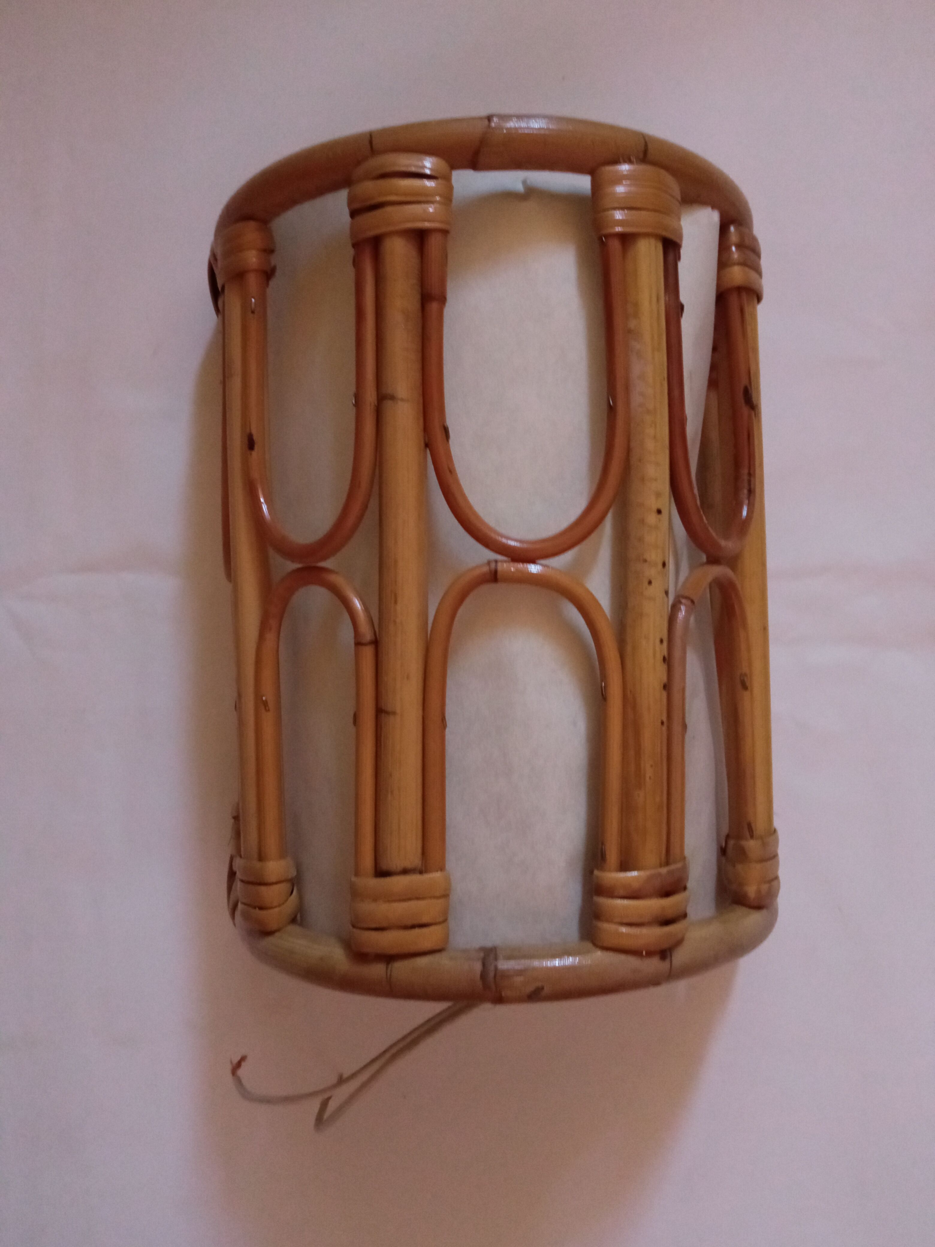 Pair of bamboo sconces