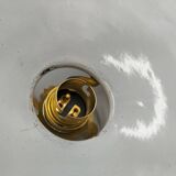 Blue enameled sheet metal pendant lights