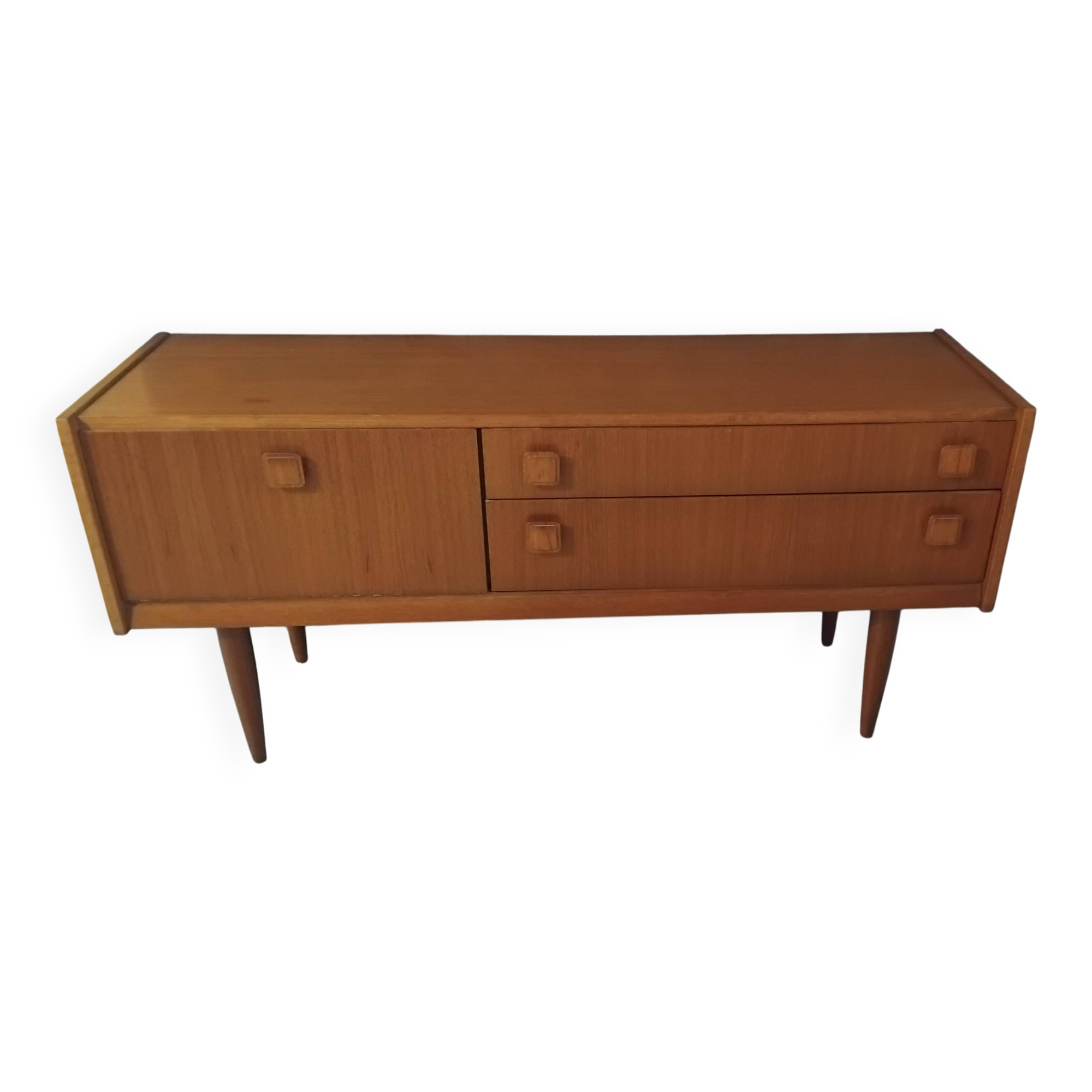Small vintage Scandinavian teak sideboard