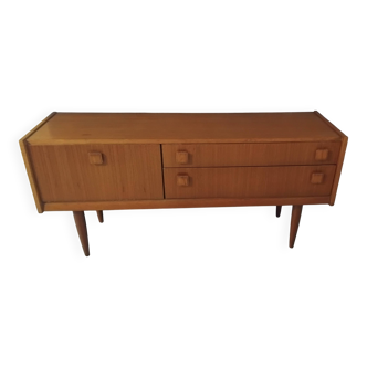 Small vintage Scandinavian teak sideboard