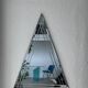 Vintage Big Triangular Wall Mounted Mirror with Beveled Decoration