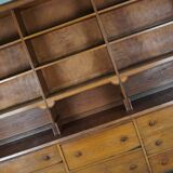 Large Antique Art Deco German Oak Chocolate Shop Cabinet, 1920s