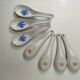Lot de 8 cuillères asiatiques en porcelaine blanche et bleue – style Chantong chinois traditionnel