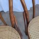 Set of 6 Bentwood Dining Chairs with Cane Seat / Bistro Thonet Style Chairs