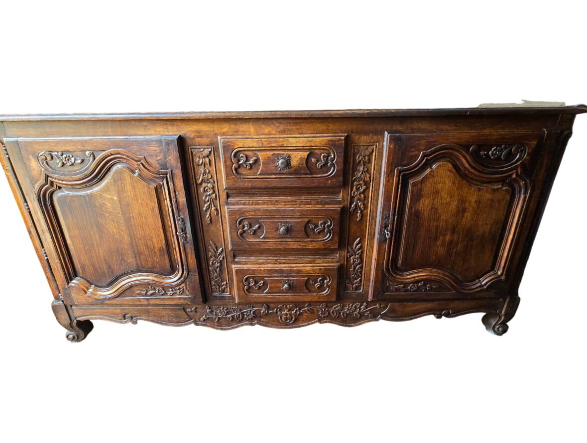 Antique solid carved sideboard