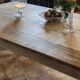 Solid oak farmhouse table "brut" 247x89, top "chocolate oak"