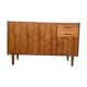 Vintage enfilade - walnut - 50/60 - Scandinavian style - spindle feet
