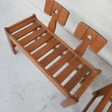 Banquette 2 places & fauteuil de Guillerme et Chambron