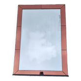 Amber-Colored Mirror with Visor, Jacques Adnet Style, Circa 1950