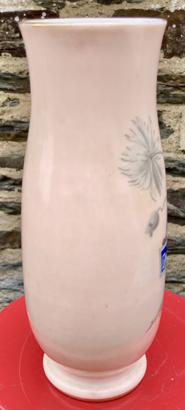 Rare vase opaline de la cristallerie baccarat decor art déco art nouveau