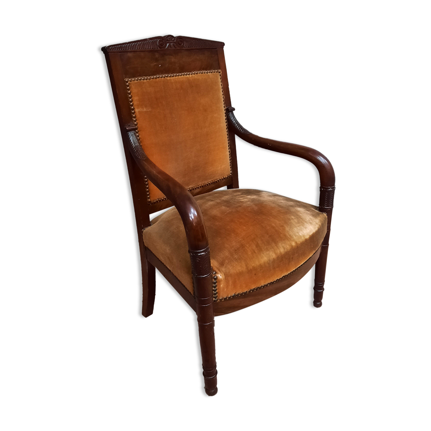 Empire style mahogany armchair