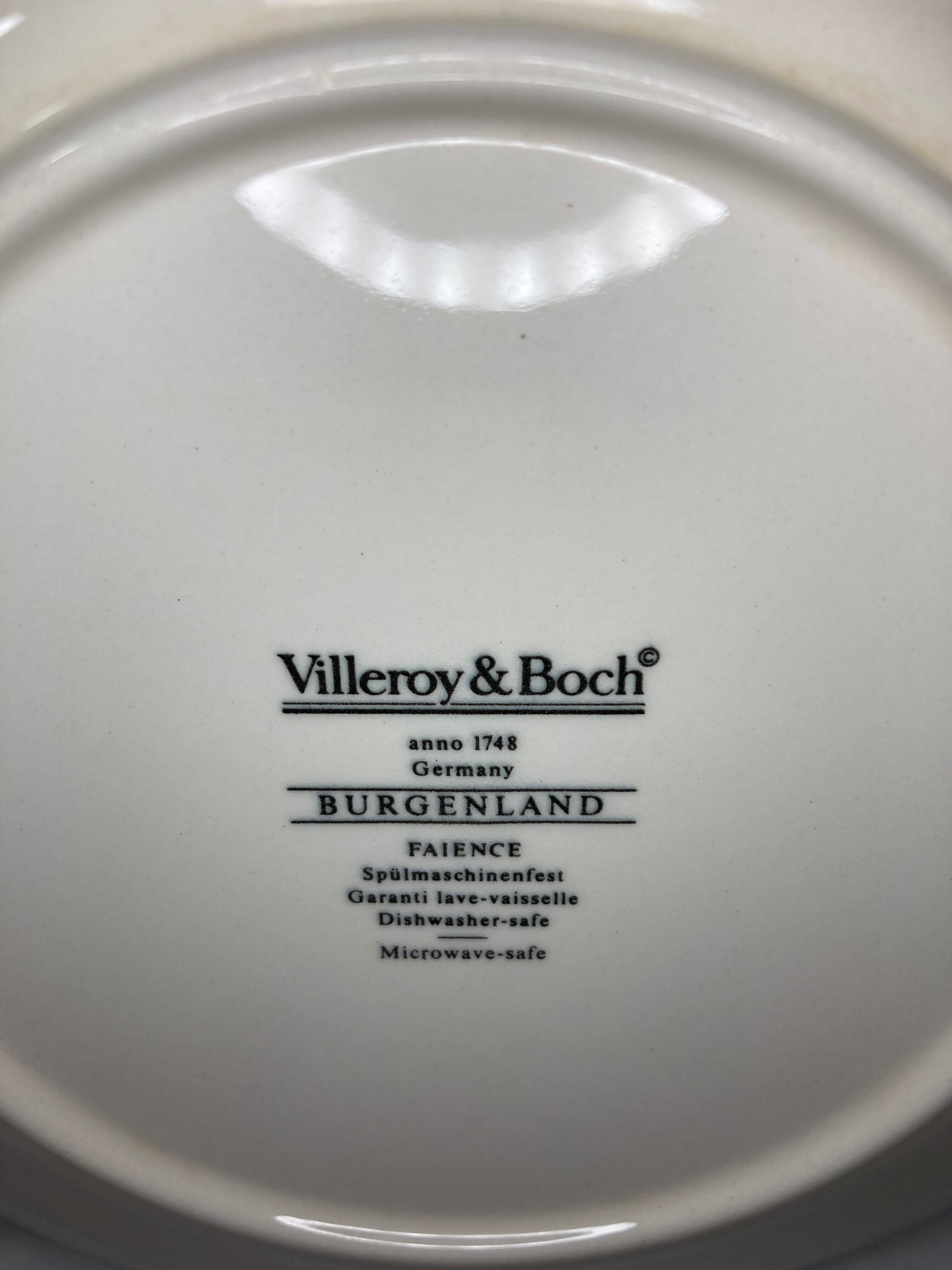 Blue Villeroy and Boch Burgenland dessert plate