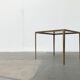 Brass and Glass Side Table in Hollywood Regency German Mid-Century Style by Vereinigte Werkstätten, 1960s