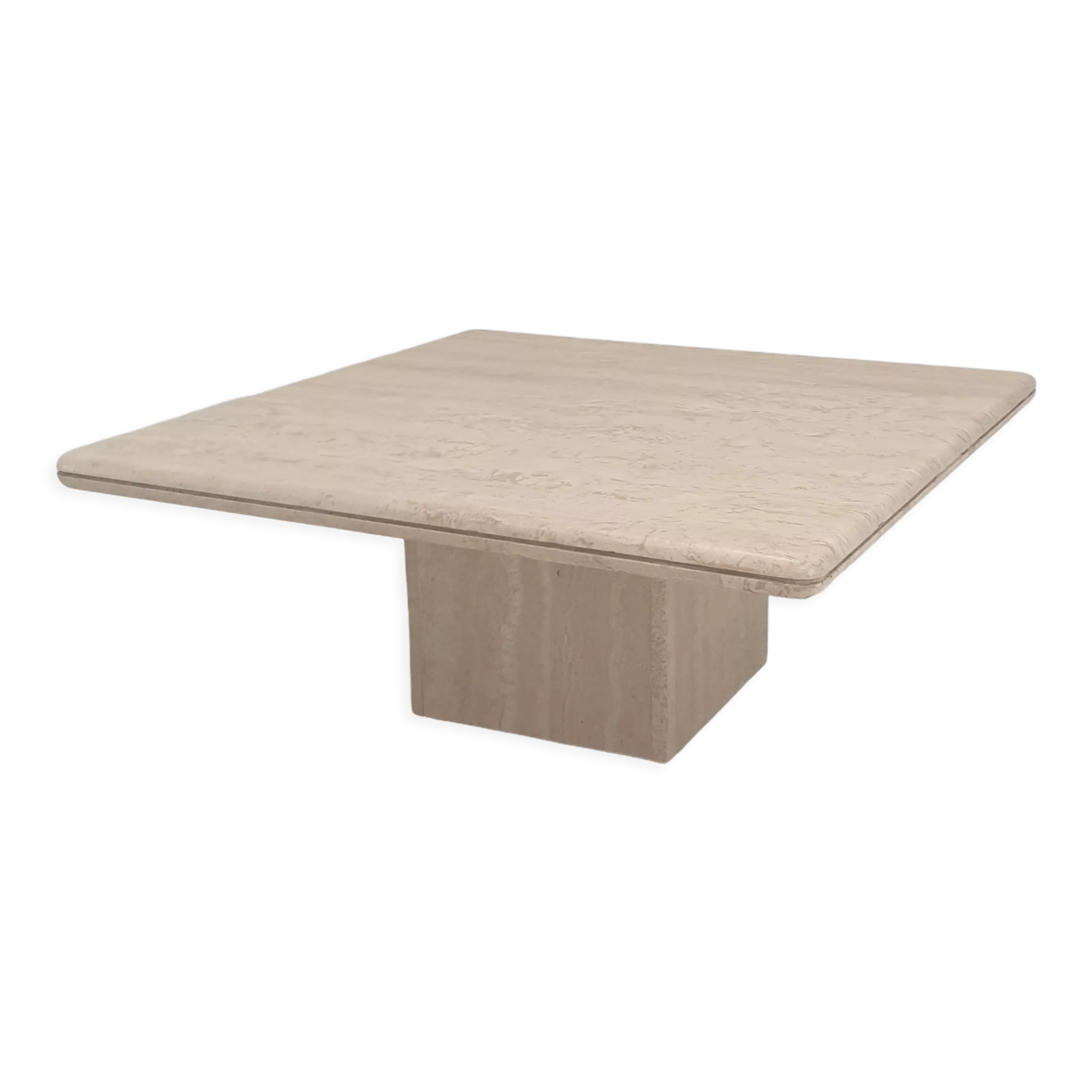 Italian Travertine Coffee Table, 1980's
