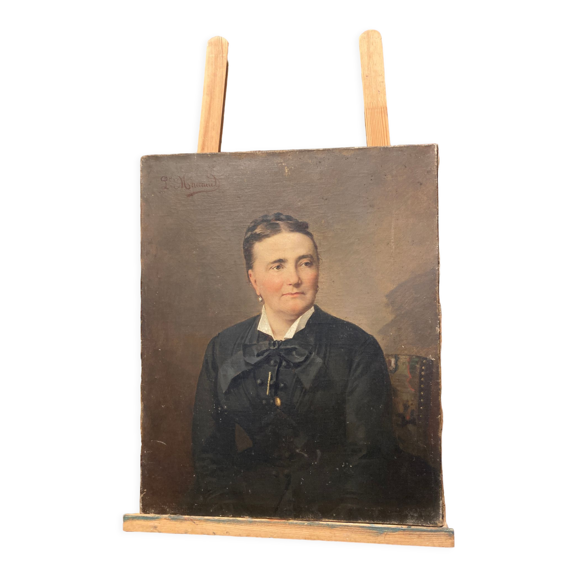 Oil on canvas portrait of a woman