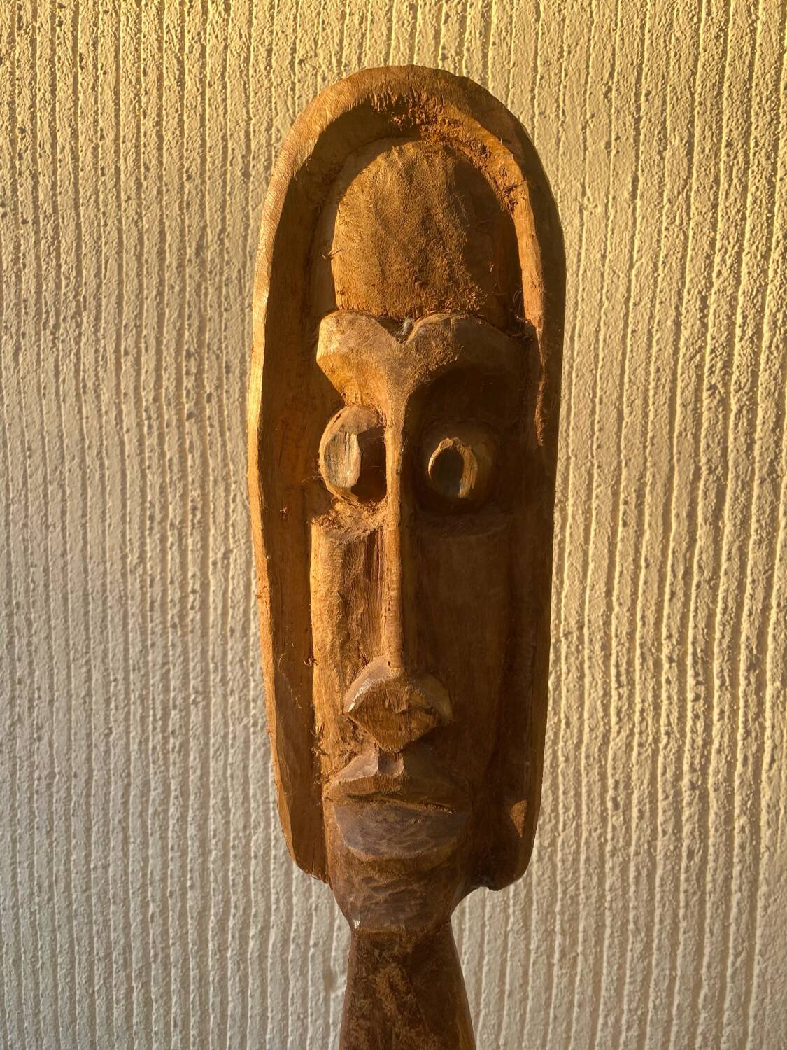 Large ethnic wooden sculpture