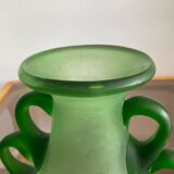 Pair of vintage glass paste ear vases