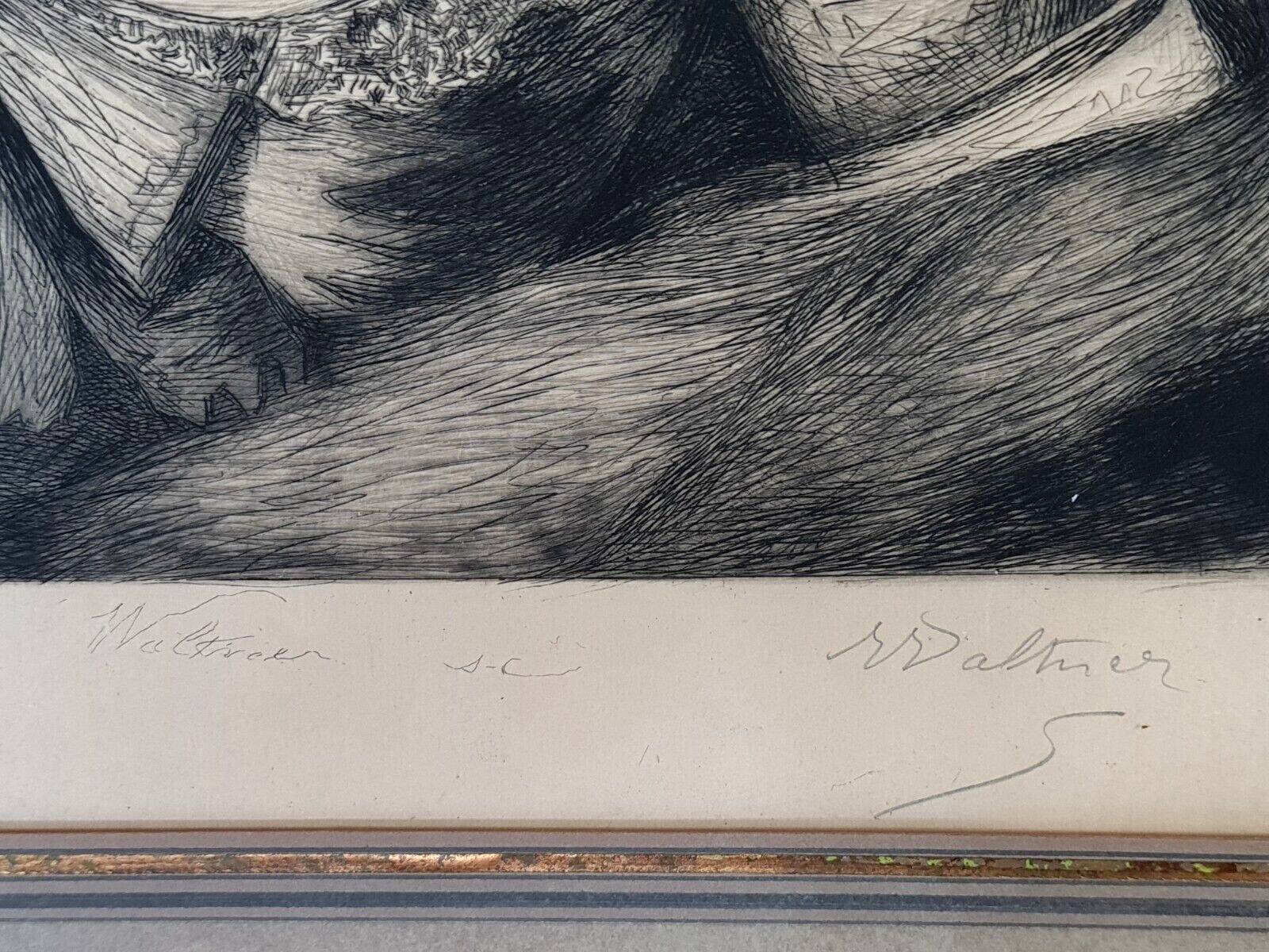 English engraving: Young woman with a hat, signed Waltner, dated 1880 SC265