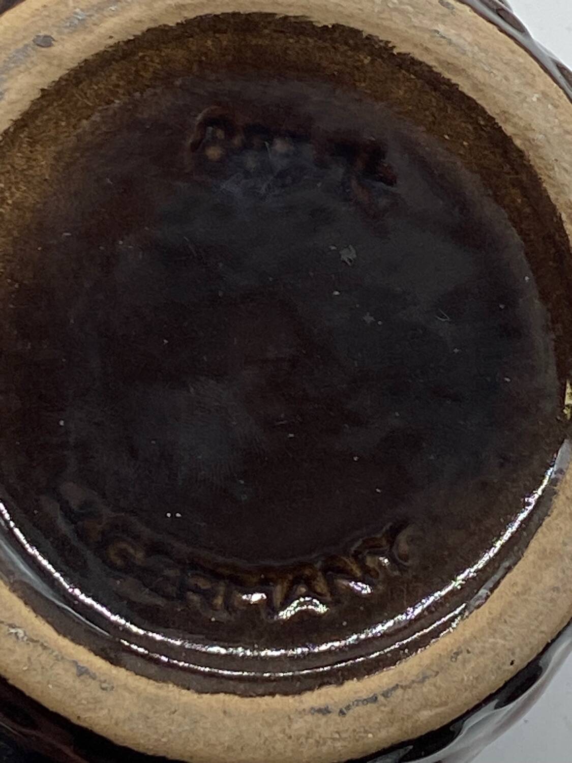 Cache pot céramique, vintage ,W. Germany, fleurs  rouges 🌹