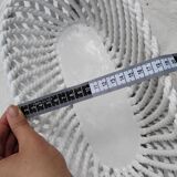 White woven ceramic planter mid-twentieth