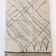 Moroccan Berber carpet blessed ouarain ecru with colored lines 236x160cm