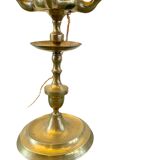 Candelabra lamp with 4 lights all copper lampshade -day quadrilobed ..