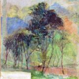 René Schlosser painting on canvas circa 1980