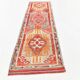 3x12 Soft Red Vintage Runner Rug, Turkish Hallway Runner, 94x358 Cm