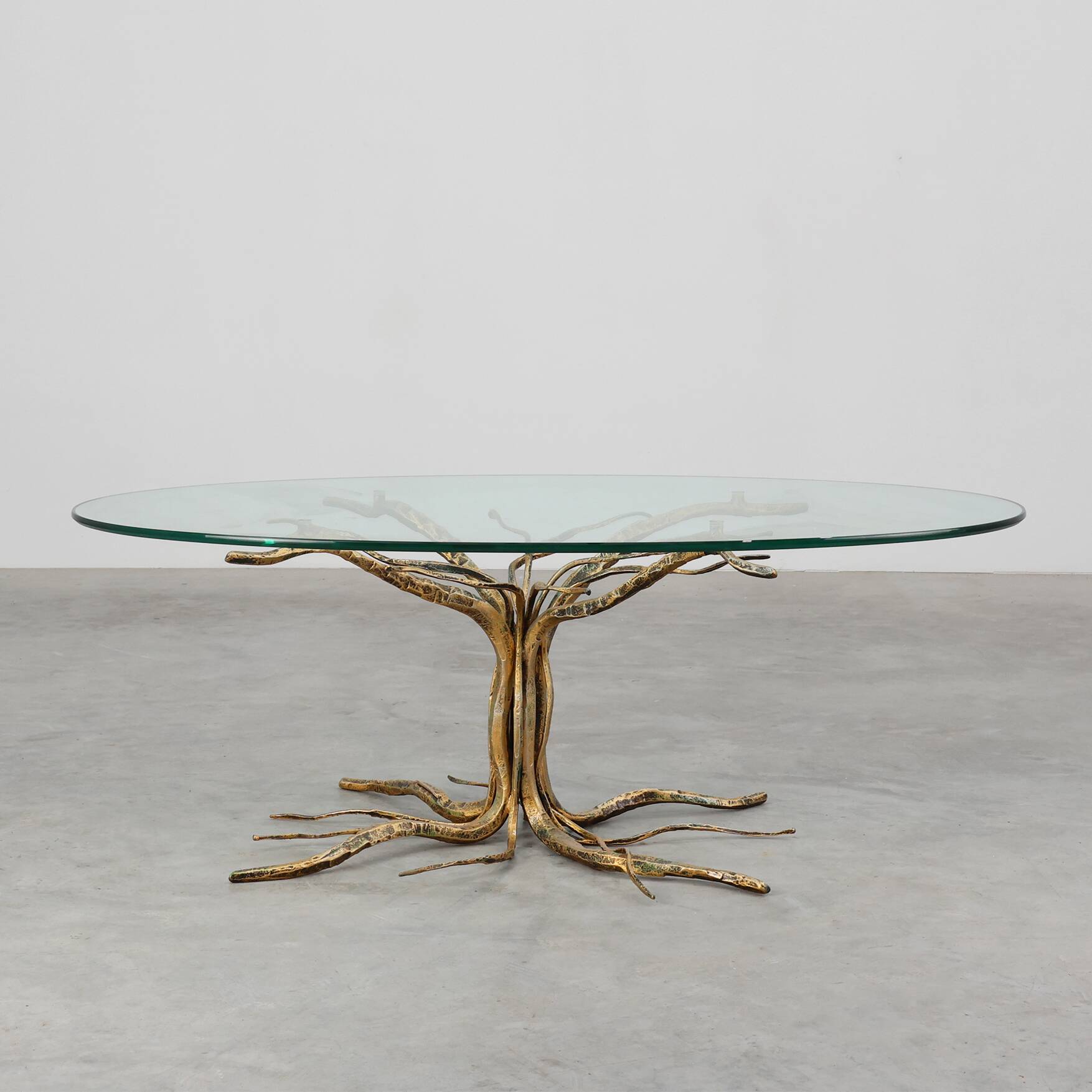 Mid-century forged metal coffee table by Salvino Marsura, Italy 1960s