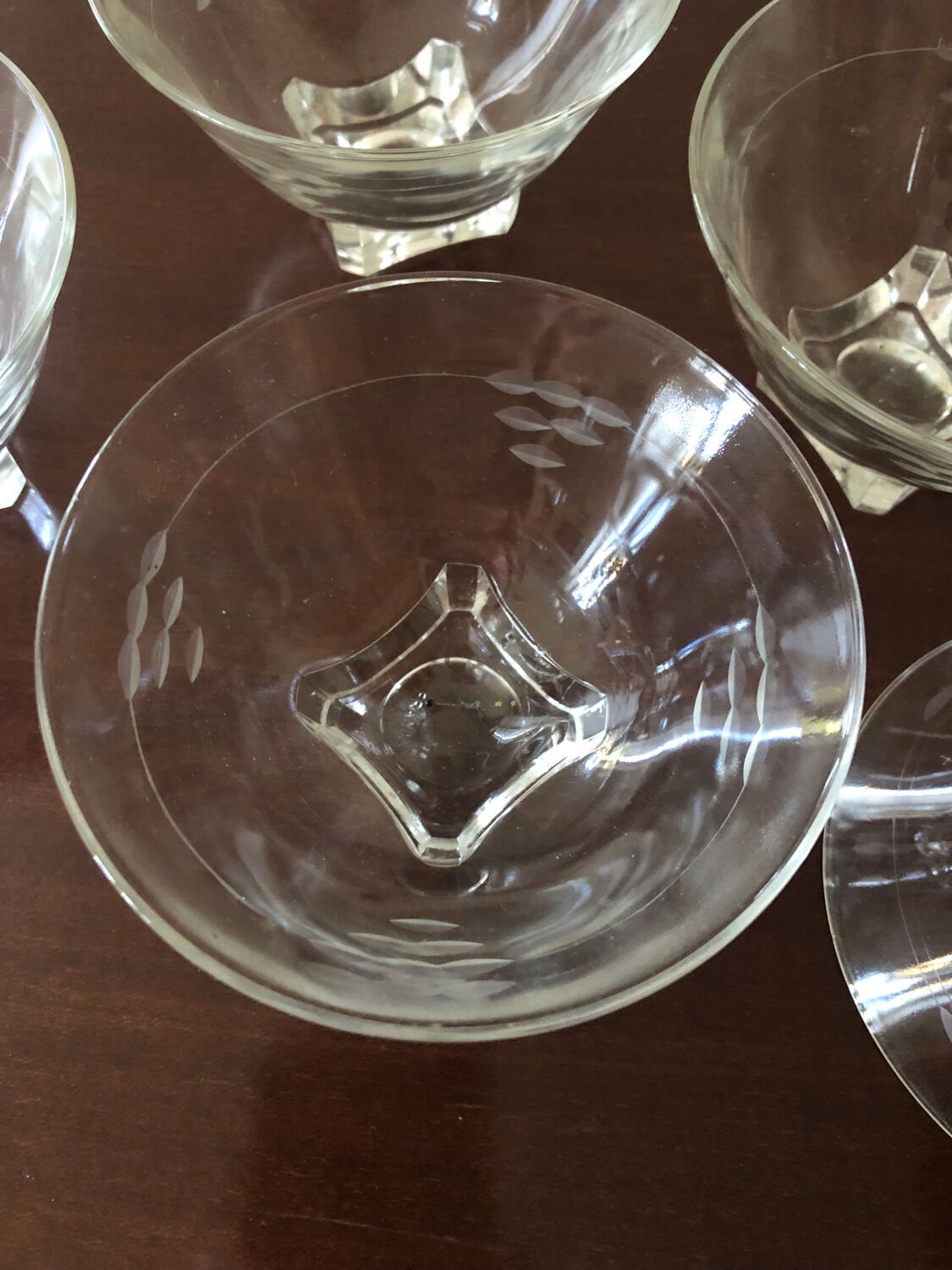 Old champagne glasses