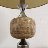 Living lamp in onyx and chromed metal from the 60s/70s